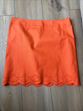 NWT Talbots Scallop Hem Embroidered Skirt Size 16 Classic Preppy Beach Vacation